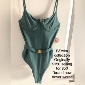 B Swim one piece swimsuit